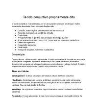 Resumo tecido conjuntivo - HISTOLOGIA HUMANA