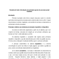 Resenha princípios do processo penal