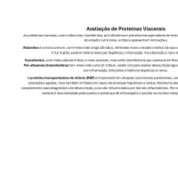 Avaliação de Proteínas Víscerais