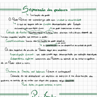 SEPARAÇÃO DOS PODERES + PODER EXECUTIVO